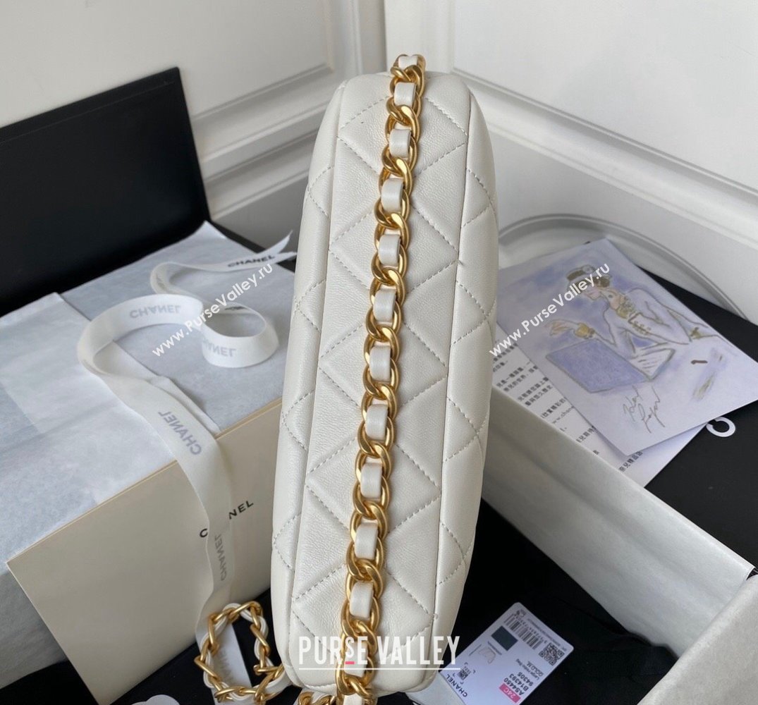 Chanel Gold-Tone Metal Large Hobo Bag AS4450 White 2024 (jiyuan-24032720)