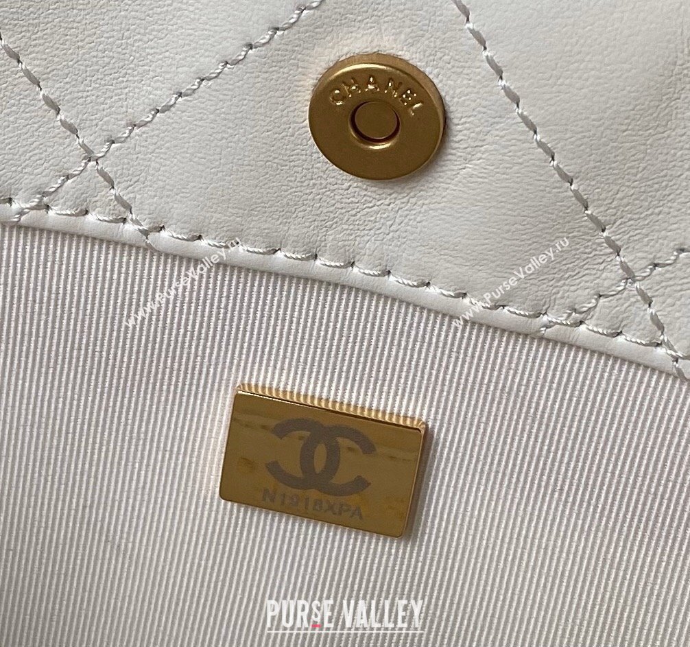 Chanel Gold-Tone Metal Large Hobo Bag AS4450 White 2024 (jiyuan-24032720)