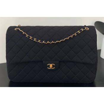 Chanel XXL Classic Flap Travel Bag in Jersey Black 2024 (jiyuan-24032711)