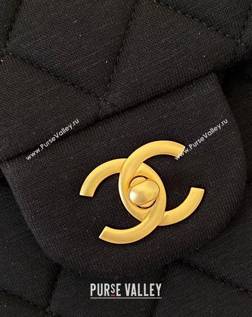 Chanel XXL Classic Flap Travel Bag in Jersey Black 2024 (jiyuan-24032711)