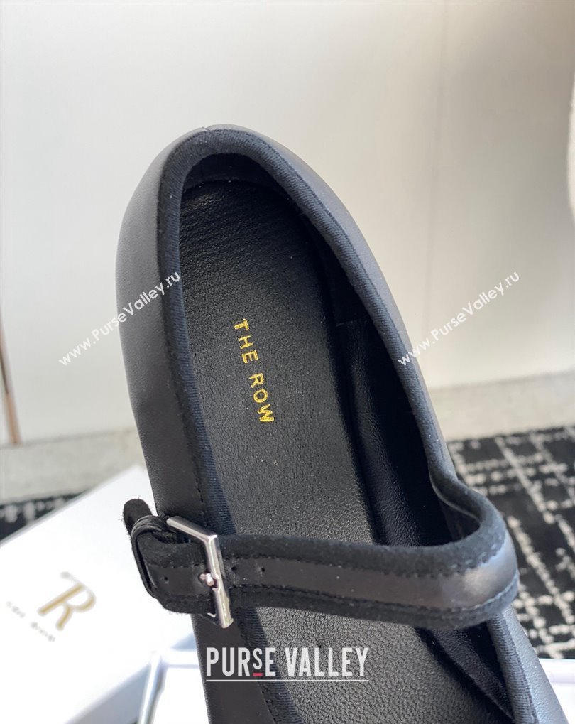 The Row Boheme MJ mary jane shoe in Leather Black 2024 (jincheng-24032804)