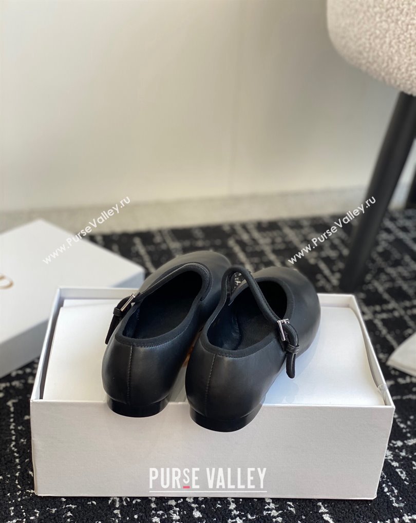 The Row Boheme MJ mary jane shoe in Leather Black 2024 (jincheng-24032804)