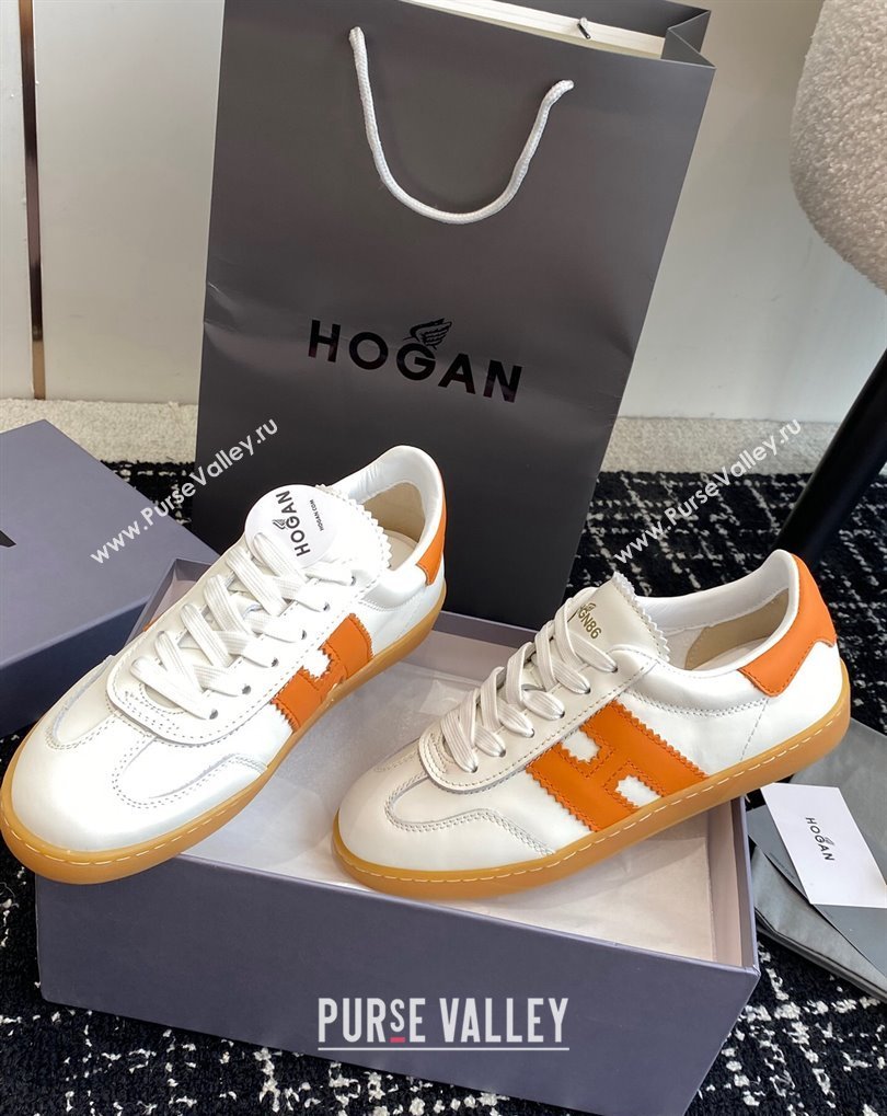 Hogan Cool Women/Men Sneakers in Suede White/Orange 2024 (jincheng-24032826)