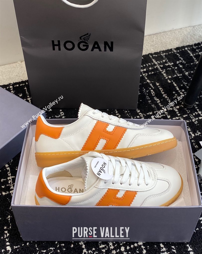 Hogan Cool Women/Men Sneakers in Suede White/Orange 2024 (jincheng-24032826)