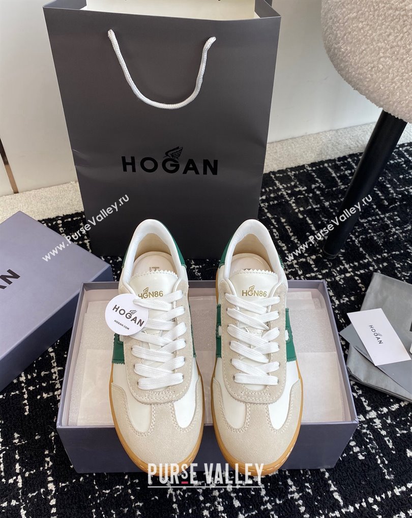 Hogan Cool Women/Men Sneakers in Suede White/Green 2024 (jincheng-24032827)