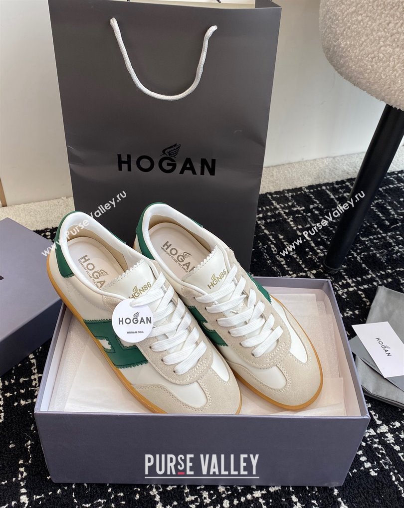 Hogan Cool Women/Men Sneakers in Suede White/Green 2024 (jincheng-24032827)