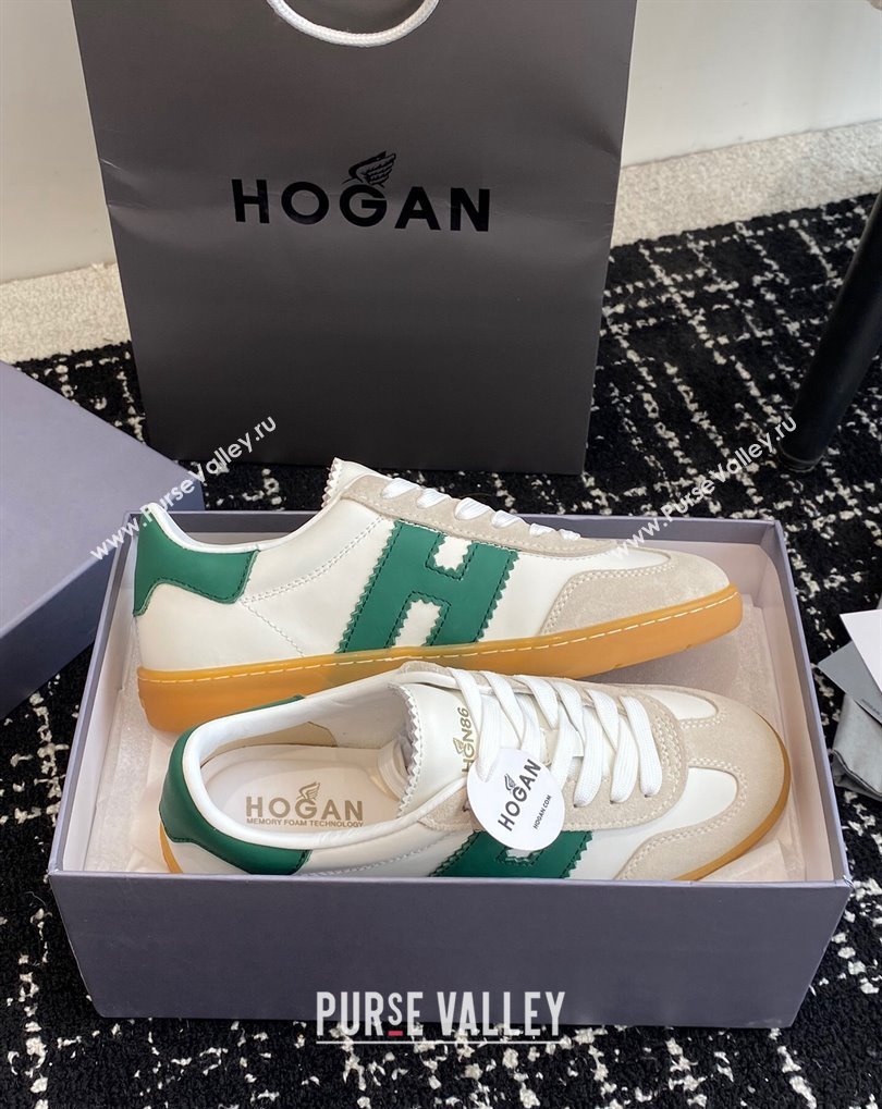 Hogan Cool Women/Men Sneakers in Suede White/Green 2024 (jincheng-24032827)