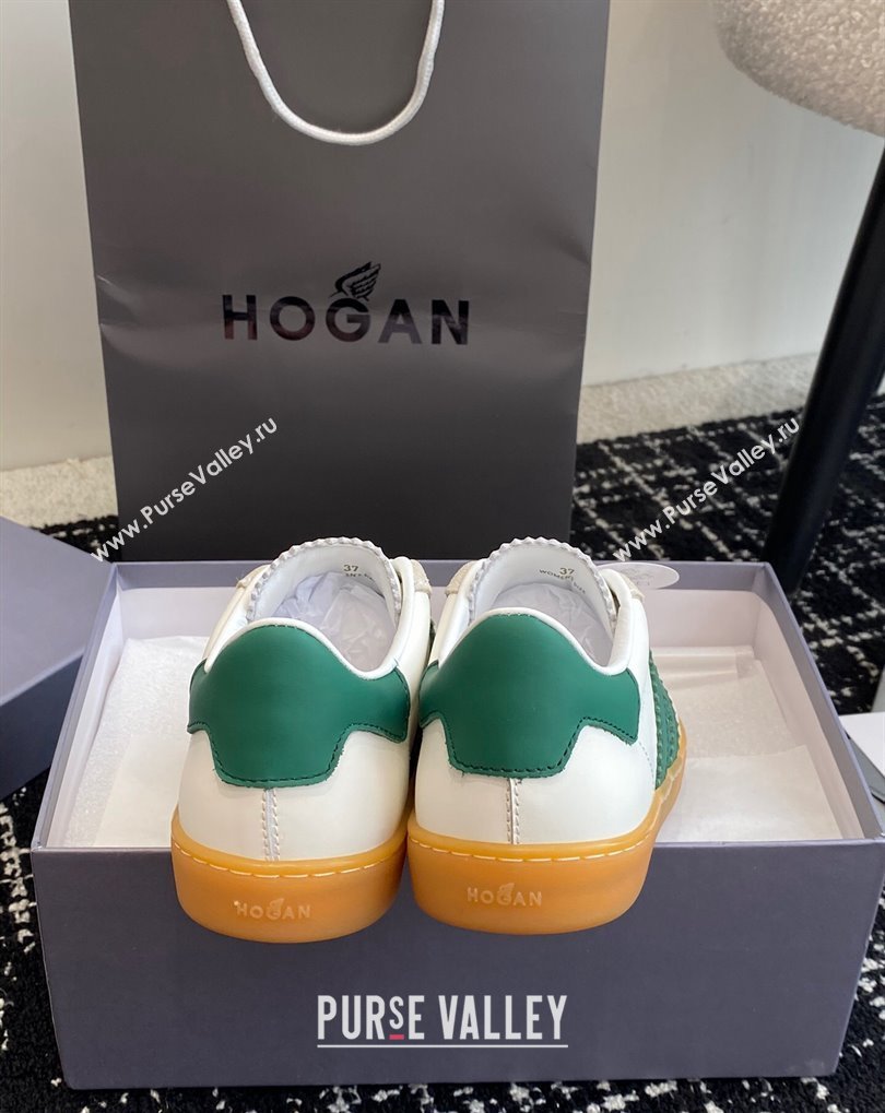 Hogan Cool Women/Men Sneakers in Suede White/Green 2024 (jincheng-24032827)