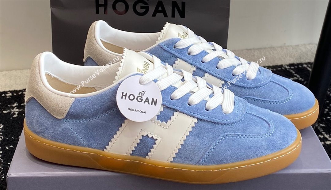 Hogan Cool Women/Men Sneakers in Suede Blue/White 2024 (jincheng-24032828)