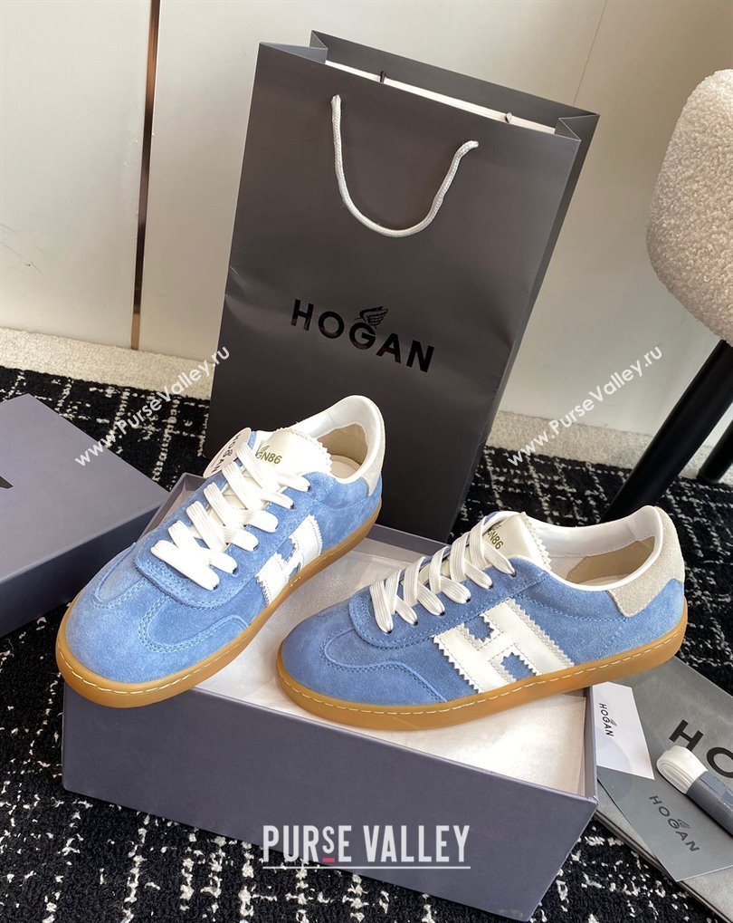 Hogan Cool Women/Men Sneakers in Suede Blue/White 2024 (jincheng-24032828)