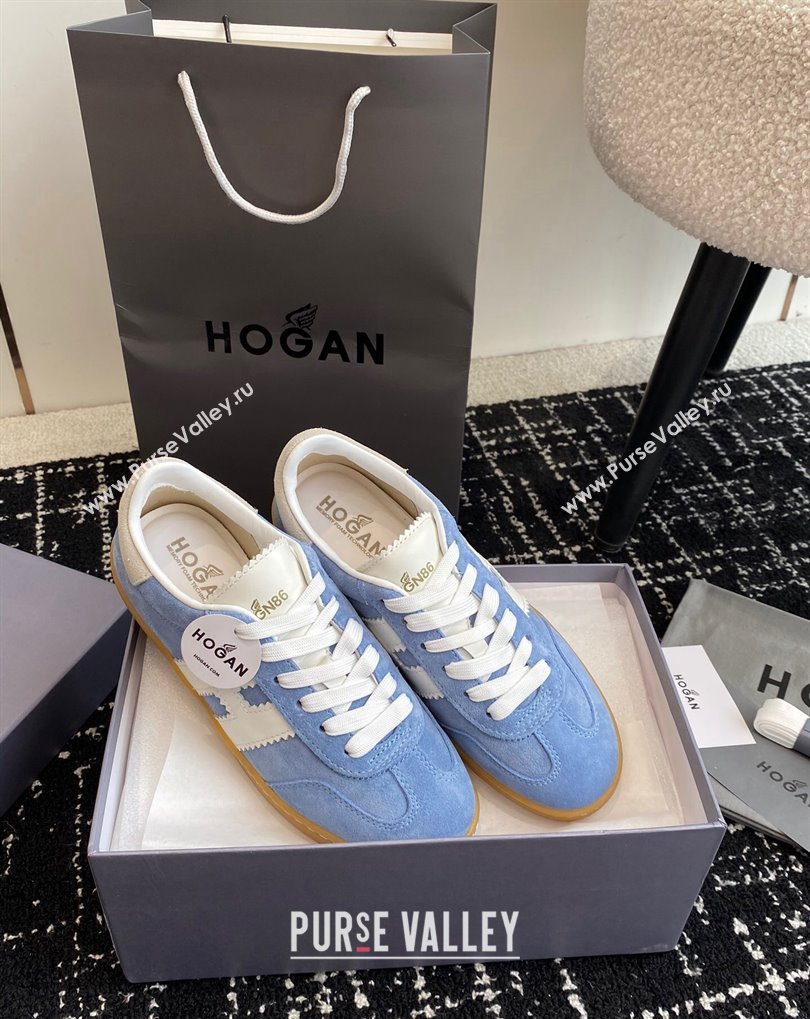 Hogan Cool Women/Men Sneakers in Suede Blue/White 2024 (jincheng-24032828)