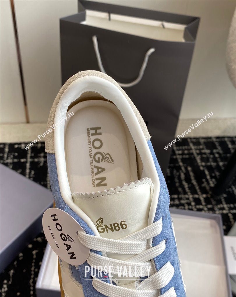 Hogan Cool Women/Men Sneakers in Suede Blue/White 2024 (jincheng-24032828)