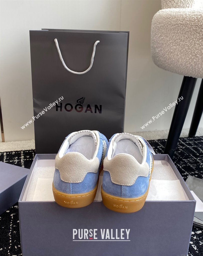 Hogan Cool Women/Men Sneakers in Suede Blue/White 2024 (jincheng-24032828)