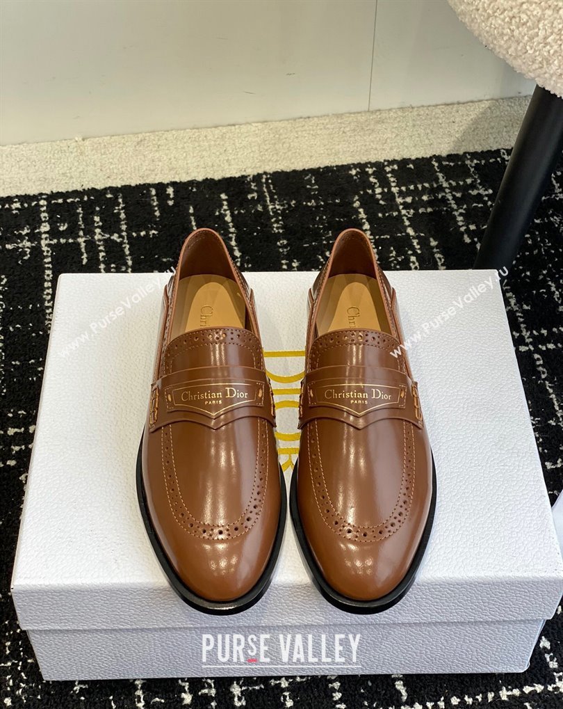 Dior Boy Loafers in Brown Calfskin 2024 (jincheng-24032823)