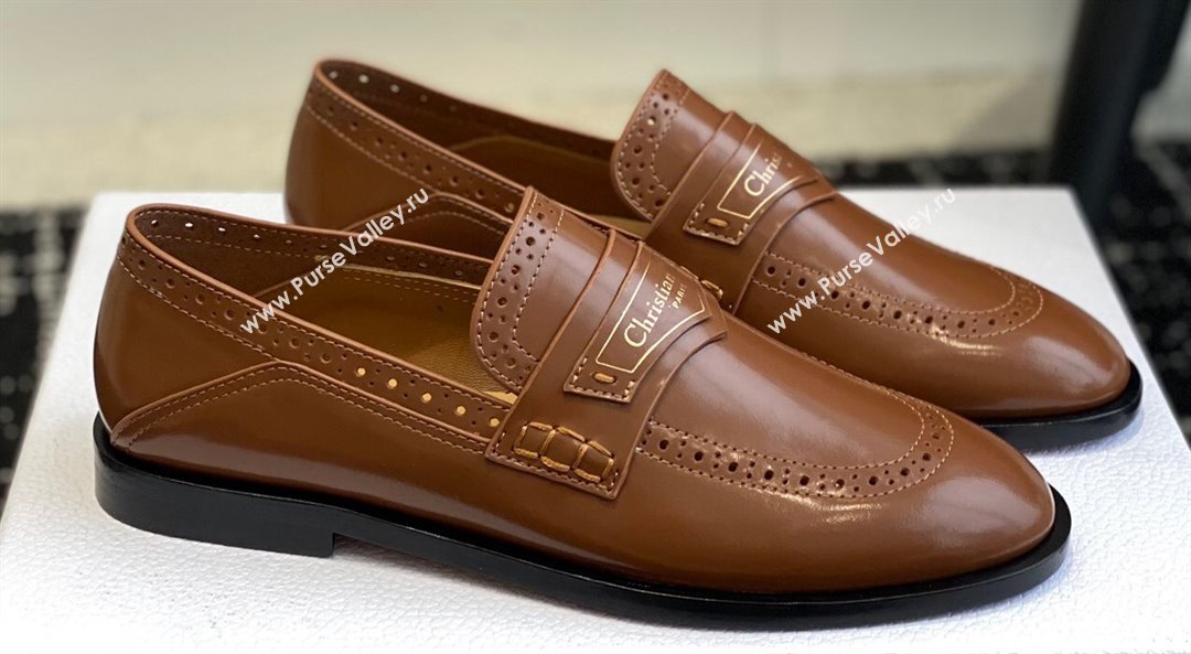 Dior Boy Loafers in Brown Calfskin 2024 (jincheng-24032823)
