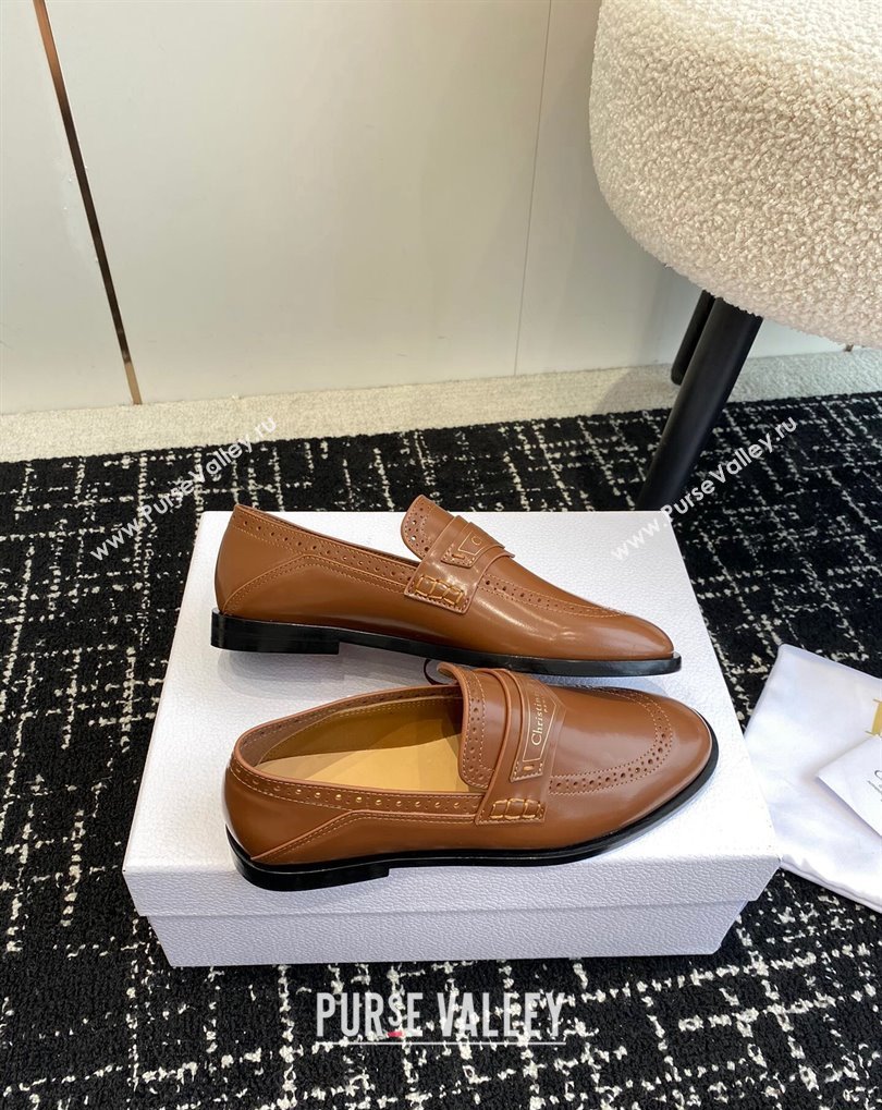 Dior Boy Loafers in Brown Calfskin 2024 (jincheng-24032823)
