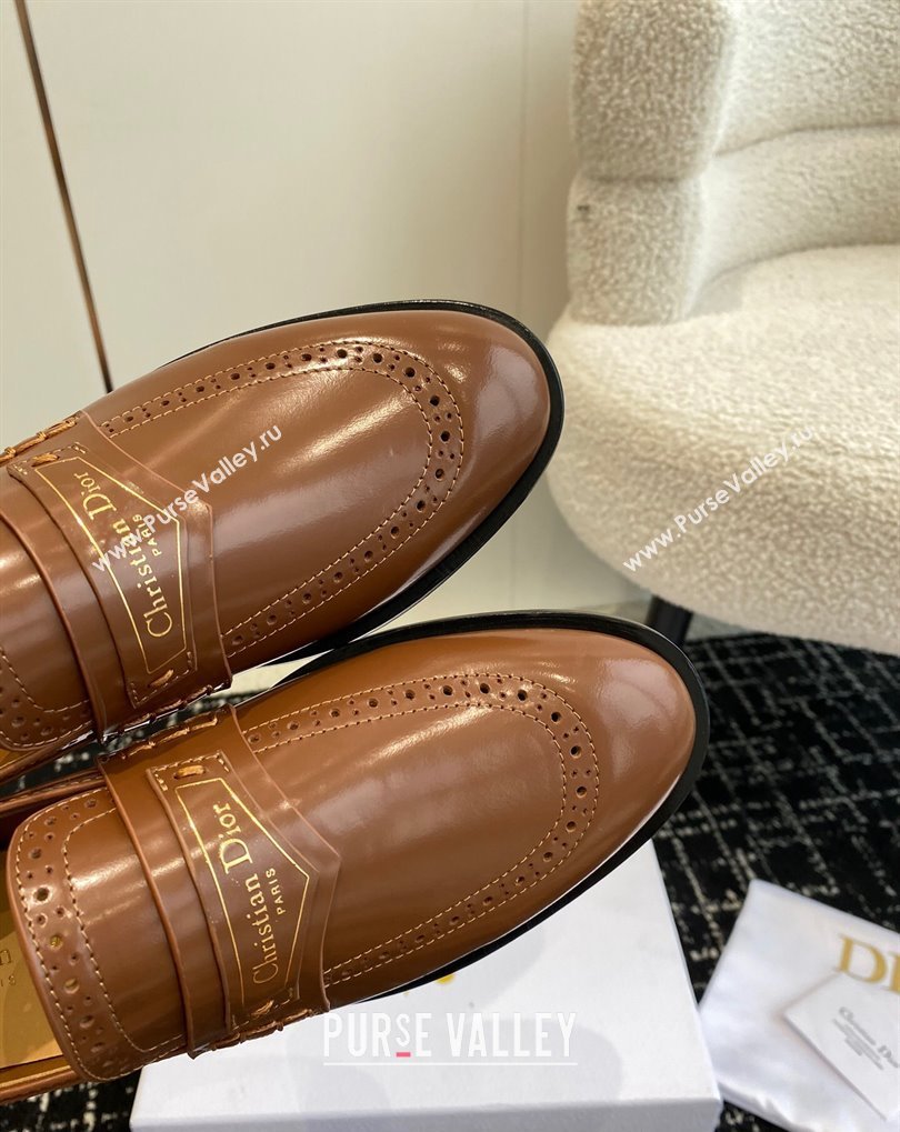 Dior Boy Loafers in Brown Calfskin 2024 (jincheng-24032823)