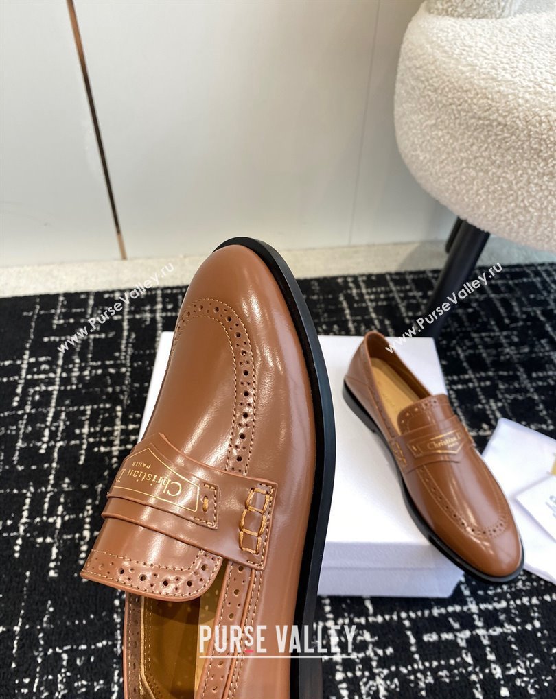 Dior Boy Loafers in Brown Calfskin 2024 (jincheng-24032823)