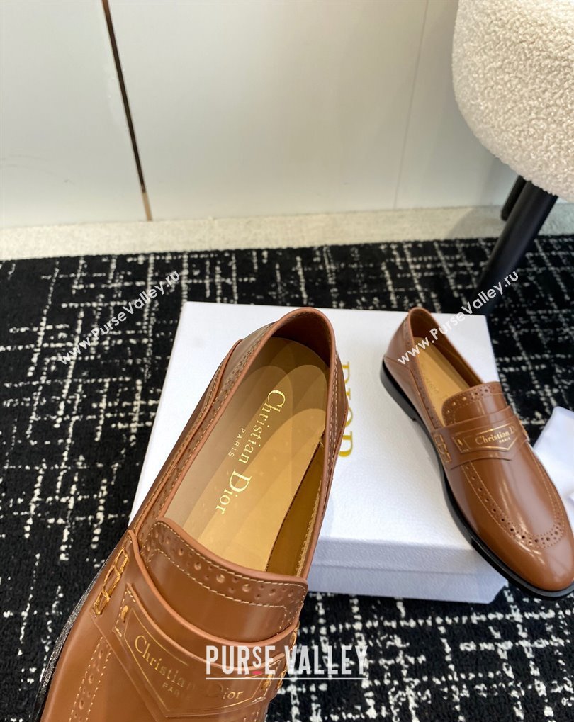 Dior Boy Loafers in Brown Calfskin 2024 (jincheng-24032823)