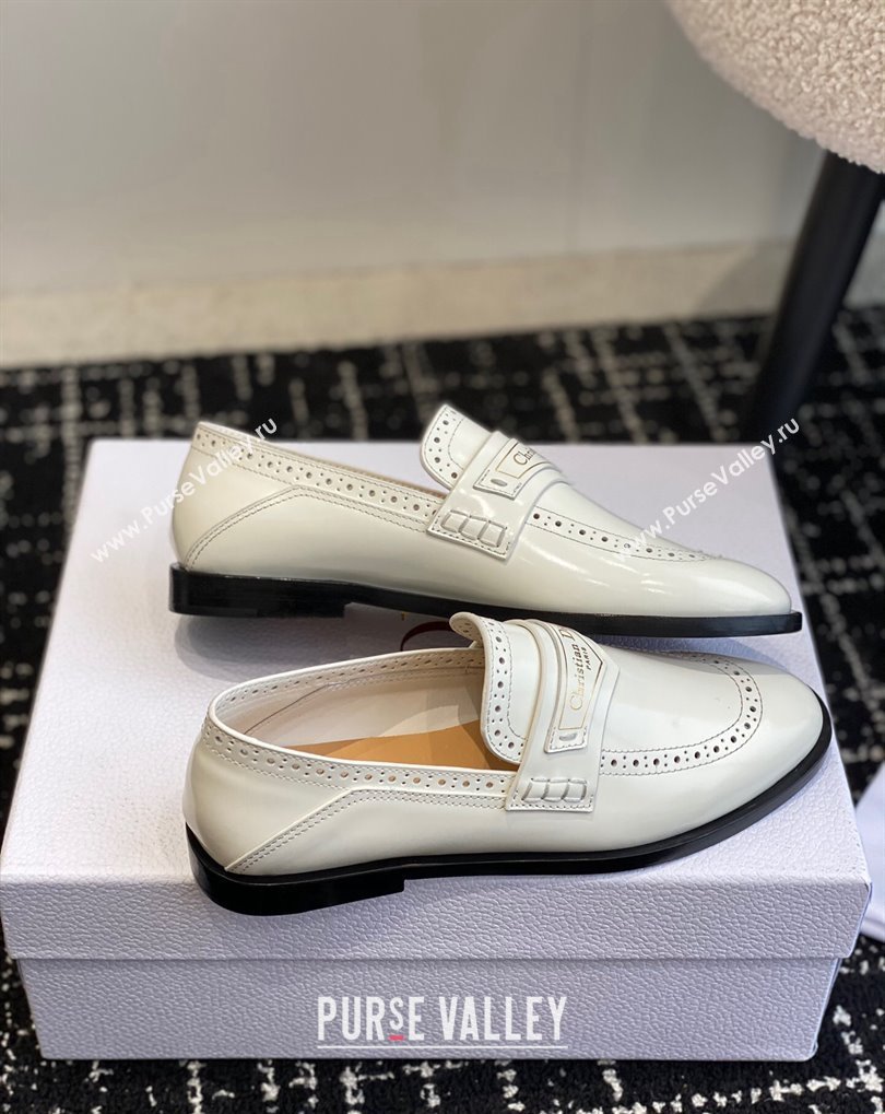 Dior Boy Loafers in White Calfskin 2024 (jincheng-24032824)