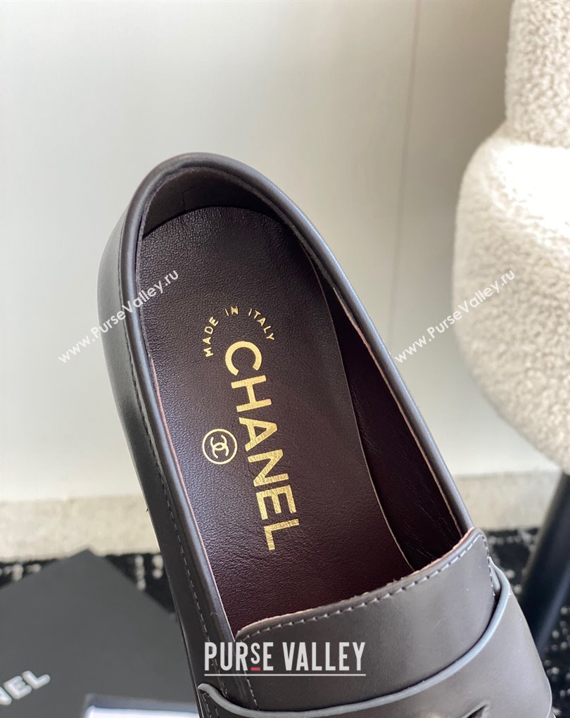 Chanel Calfskin Moccasins G45504 Coffee 2024 (jincheng-24032839)