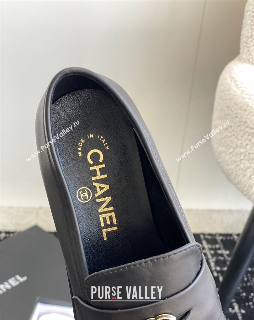 Chanel Calfskin Moccasins G45504 Black 2024 (jincheng-24032838)