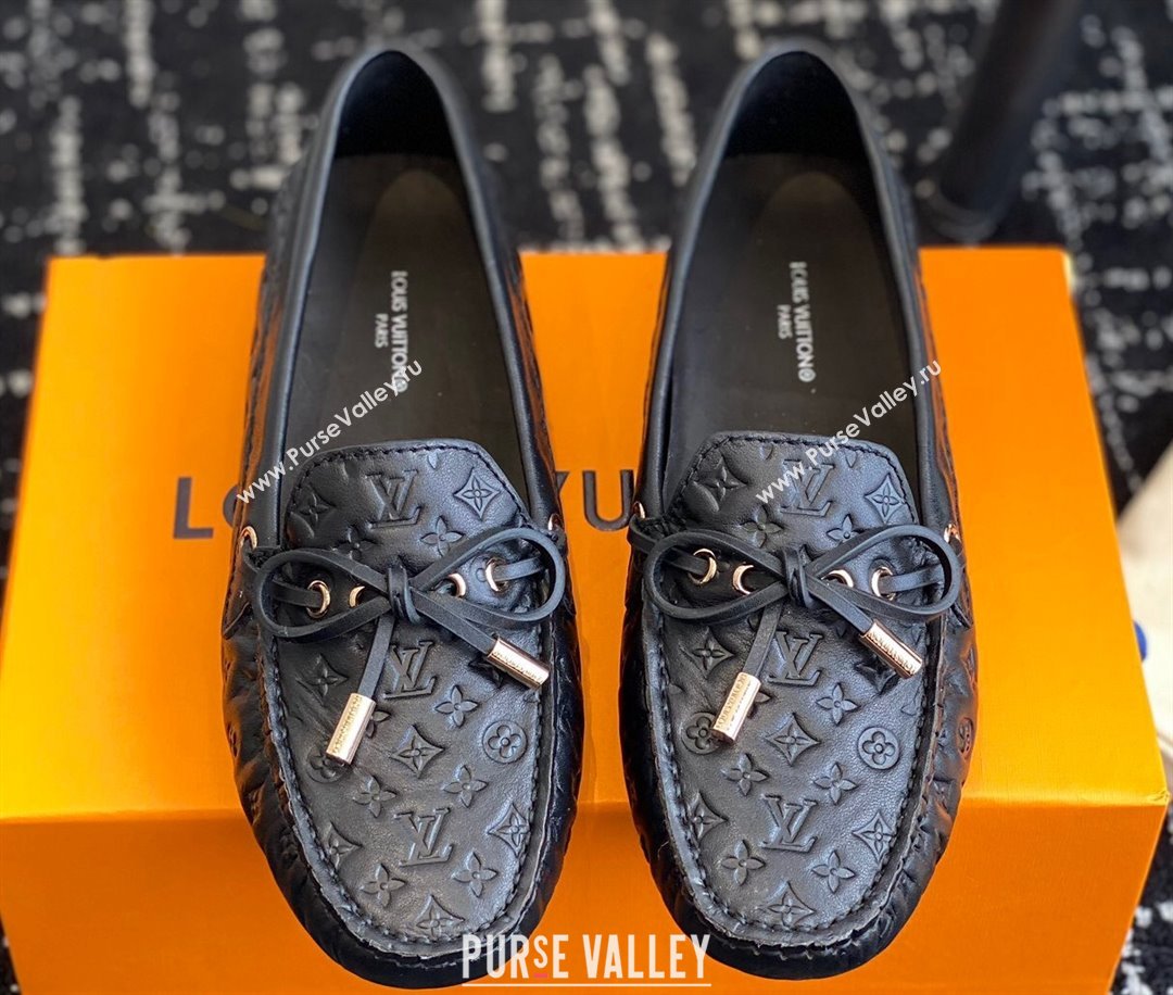 Louis Vuitton Gloria Flat Loafers in Leather Black (jincheng-24032705)