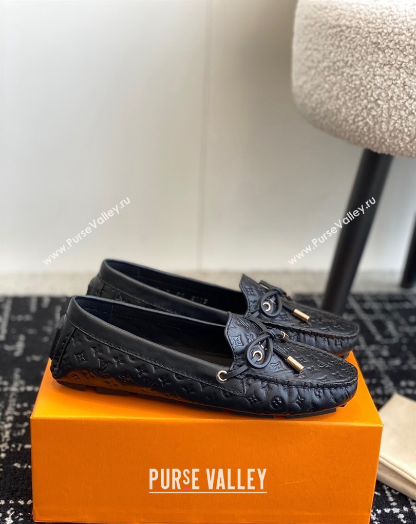 Louis Vuitton Gloria Flat Loafers in Leather Black (jincheng-24032705)