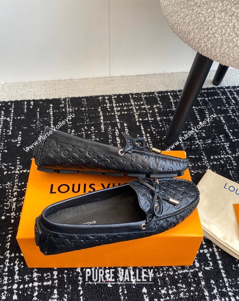 Louis Vuitton Gloria Flat Loafers in Leather Black (jincheng-24032705)