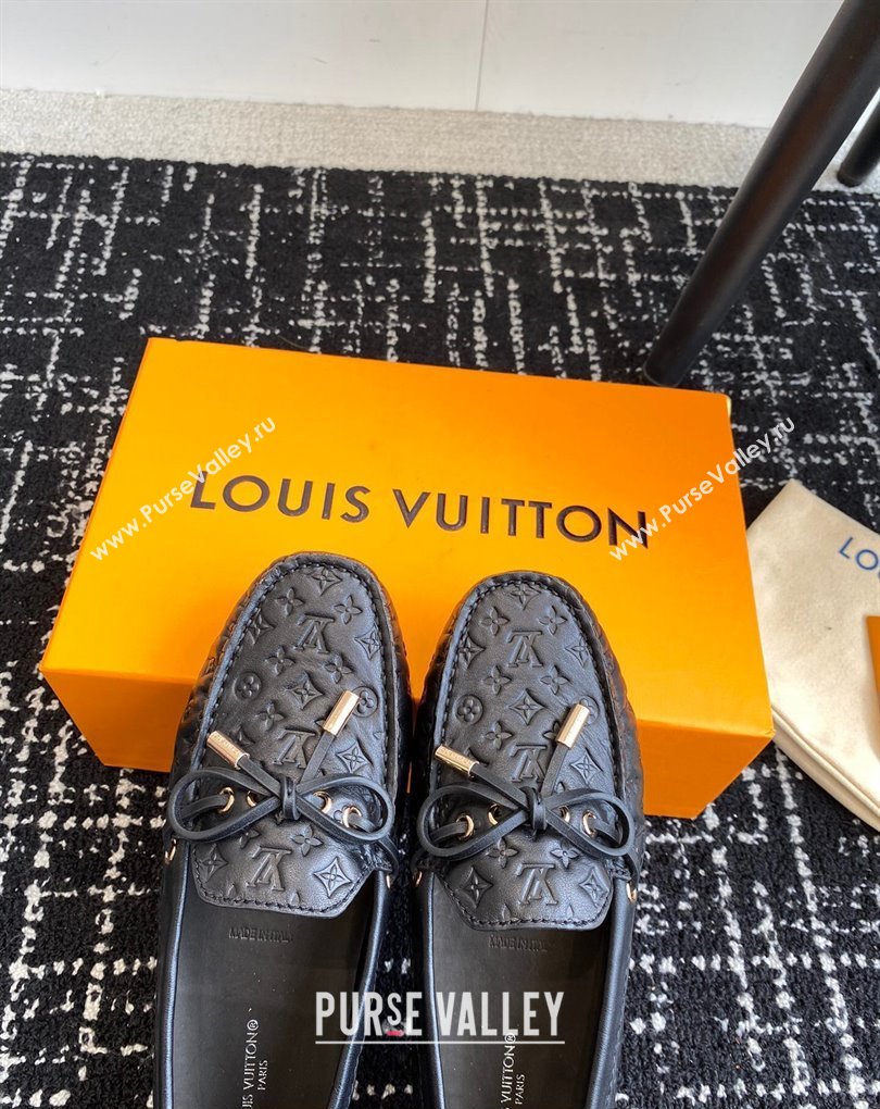 Louis Vuitton Gloria Flat Loafers in Leather Black (jincheng-24032705)