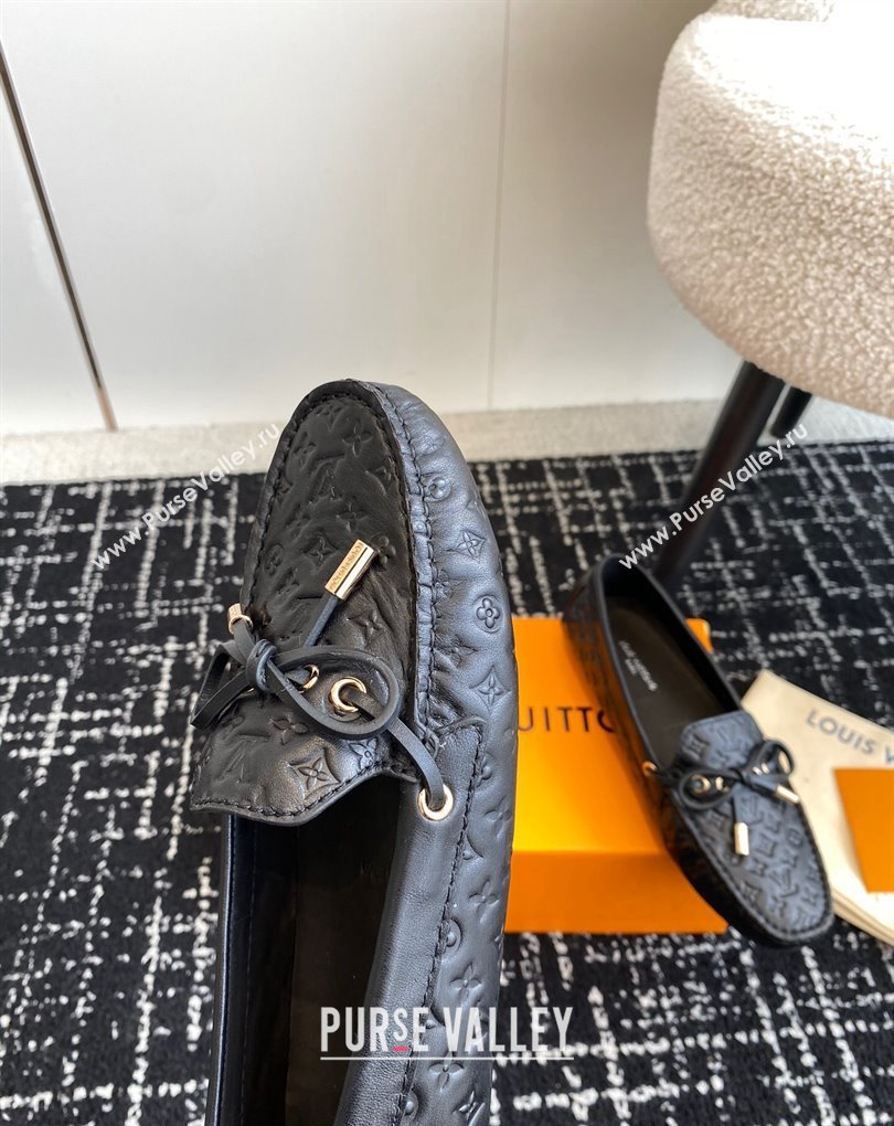 Louis Vuitton Gloria Flat Loafers in Leather Black (jincheng-24032705)
