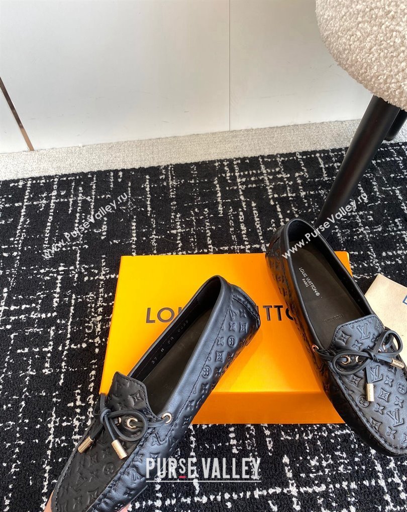 Louis Vuitton Gloria Flat Loafers in Leather Black (jincheng-24032705)