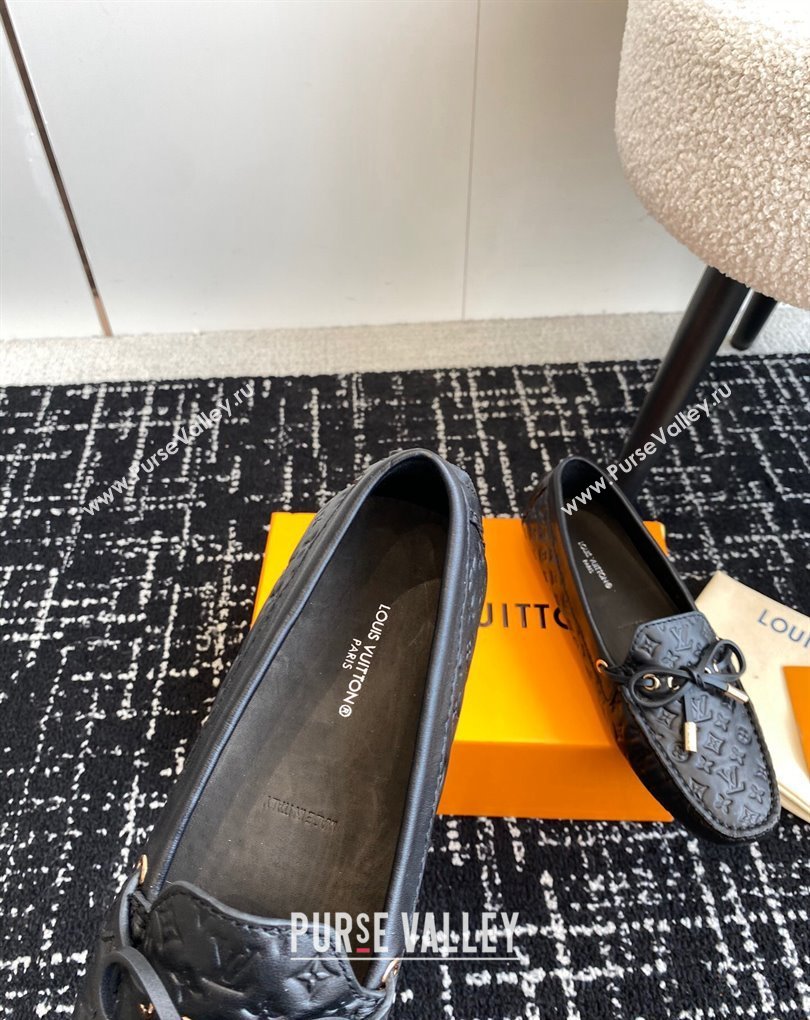 Louis Vuitton Gloria Flat Loafers in Leather Black (jincheng-24032705)