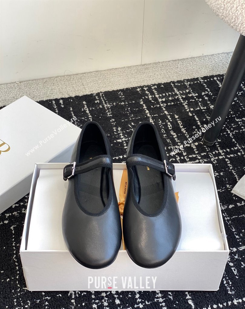 The Row Boheme MJ mary jane shoe in Leather Black 2024 (jincheng-24032804)