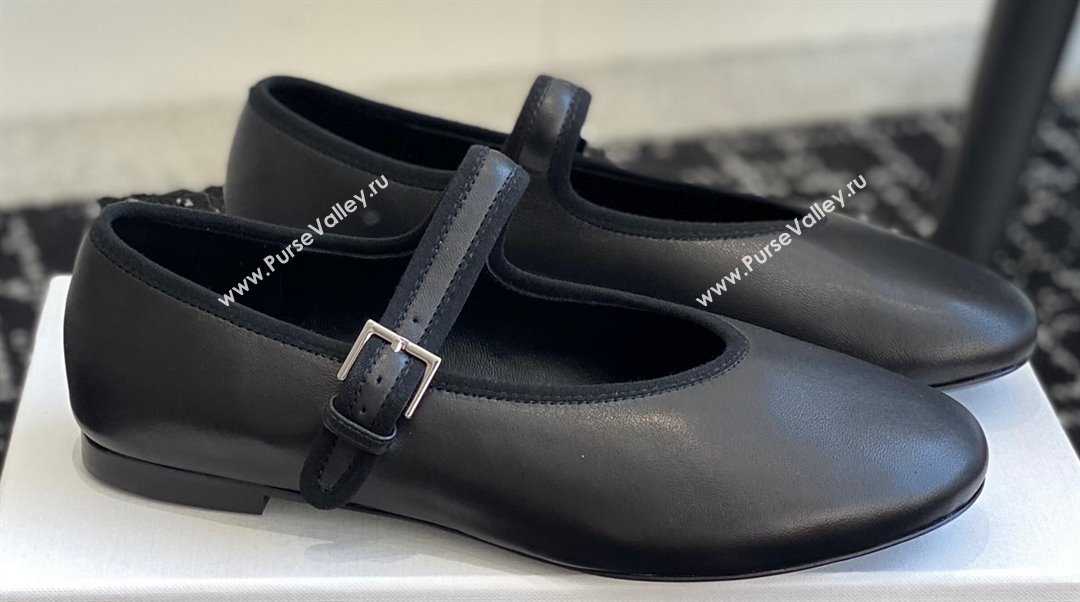 The Row Boheme MJ mary jane shoe in Leather Black 2024 (jincheng-24032804)