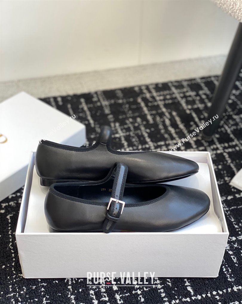 The Row Boheme MJ mary jane shoe in Leather Black 2024 (jincheng-24032804)