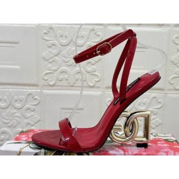 Dolce Gabbana Heel 10.5cm Patent leather sandals Red with 3.5 heel 2024 (modeng-24032934)