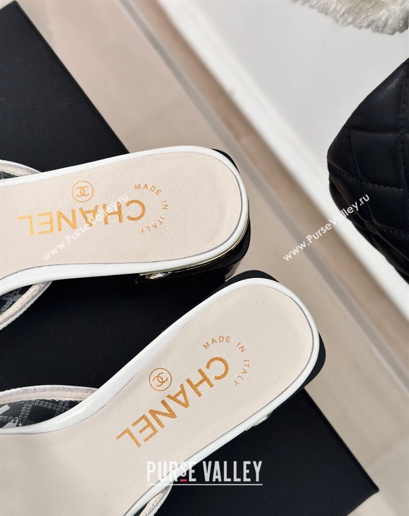 Chanel Crystal Quilting and CC Logo PVC Mules White 2024 (modeng-24032954)