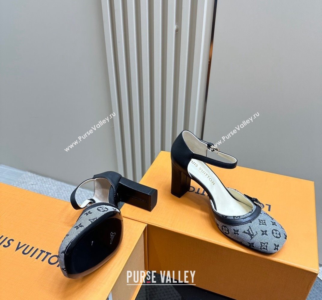 Louis Vuitton Heel 8cm Buckle Vintage Sandals Gray 2024 (SS-24032905)