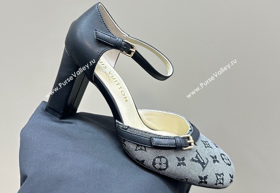 Louis Vuitton Heel 8cm Buckle Vintage Sandals Gray 2024 (SS-24032905)