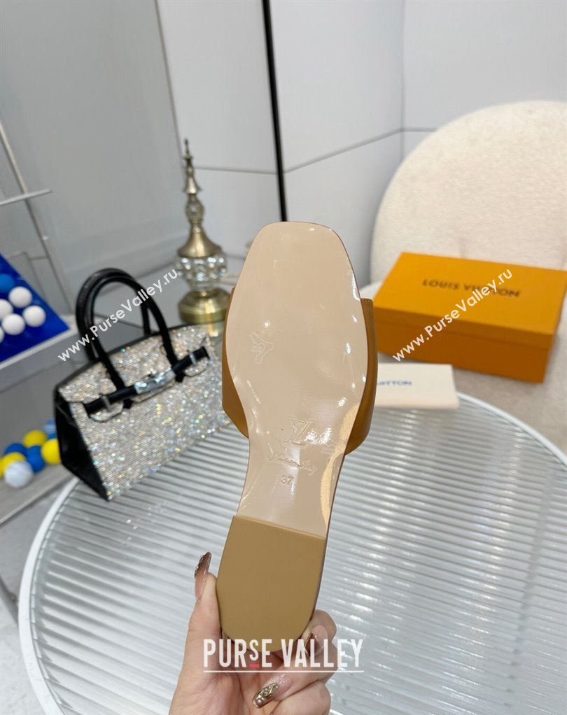 Louis Vuitton Calf leather LV Capri Flat Mules Brown 2024 (modeng-24033031)