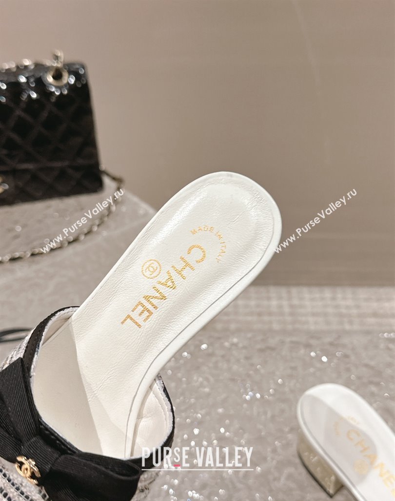 Chanel Tweed Grosgrain Heel Mules with Bow G45691 03 2024 (modeng-24040127)