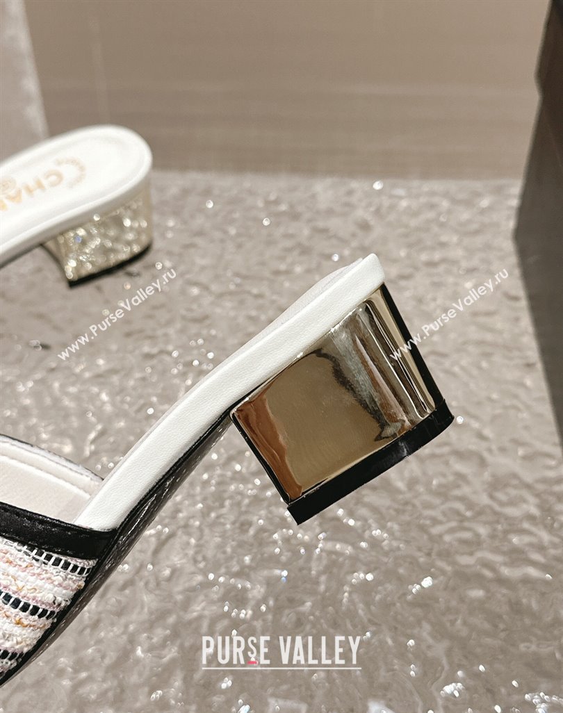 Chanel Tweed Grosgrain Heel Mules with Bow G45691 03 2024 (modeng-24040127)