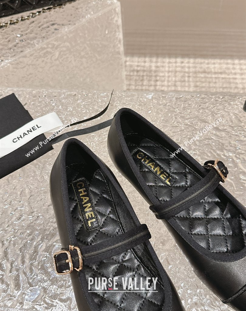 Chanel Lambskin Mary Janes G45503 Black 2024 (modeng-24040233)