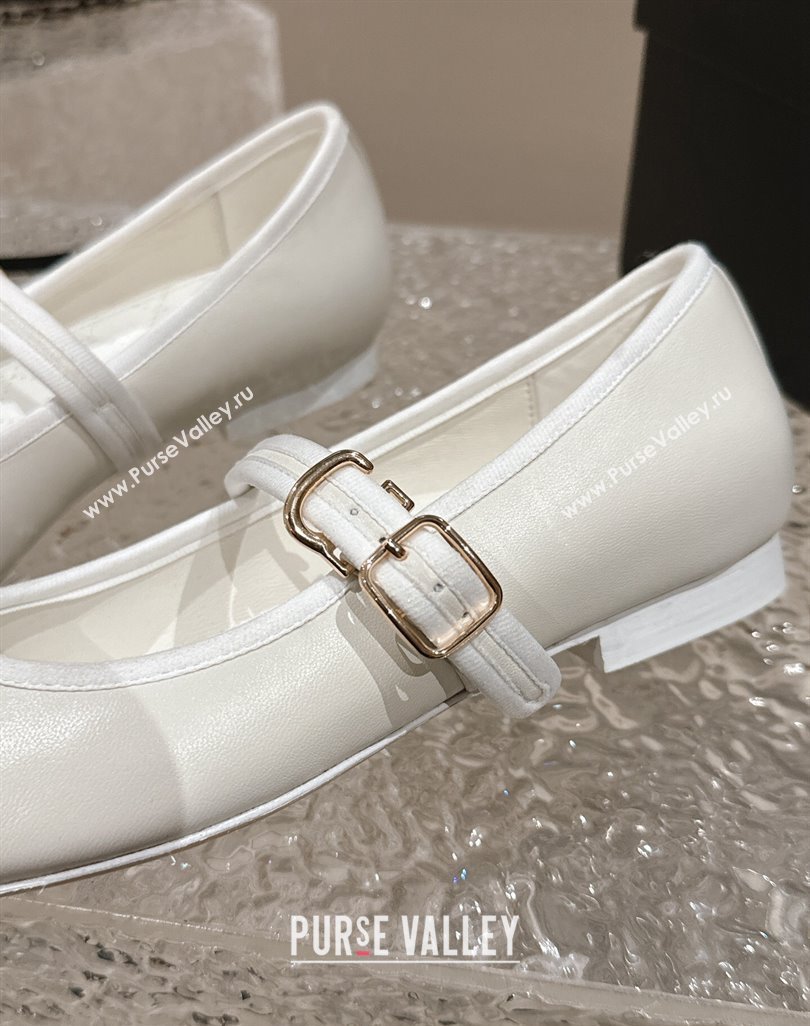 Chanel Lambskin Mary Janes G45503 White 2024 (modeng-24040234)