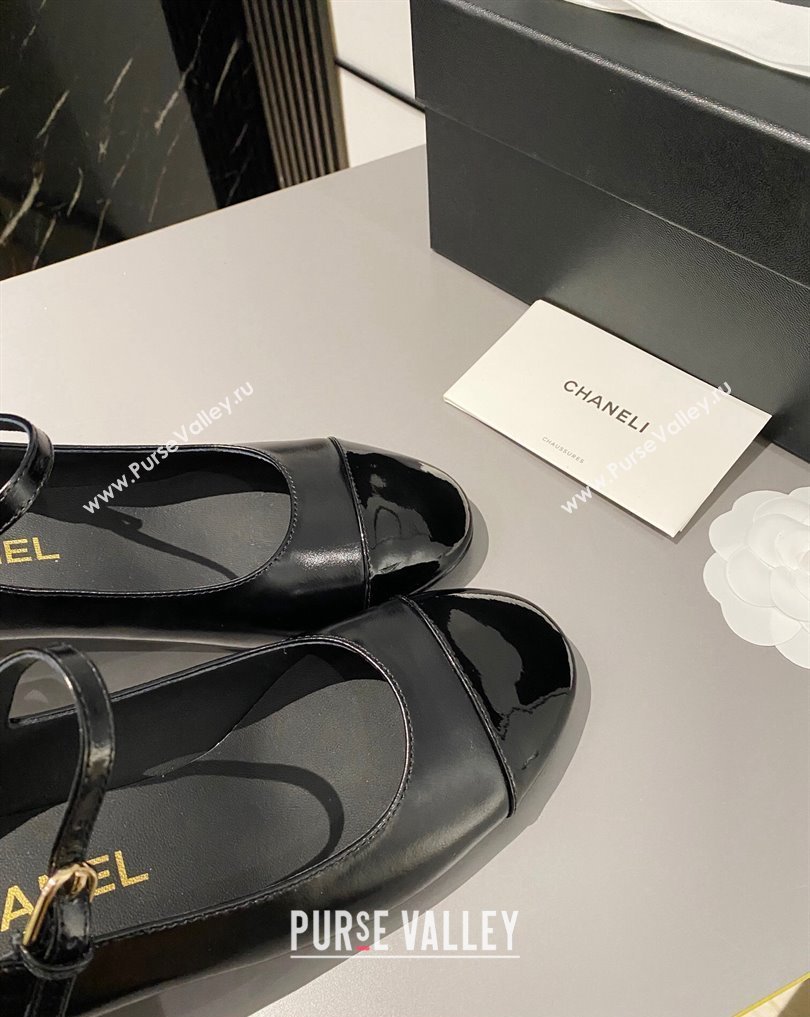 Chanel Multicolor Chain Heel 4.5cm Lambskin Mary Janes Black 2024 (modeng-24040104)