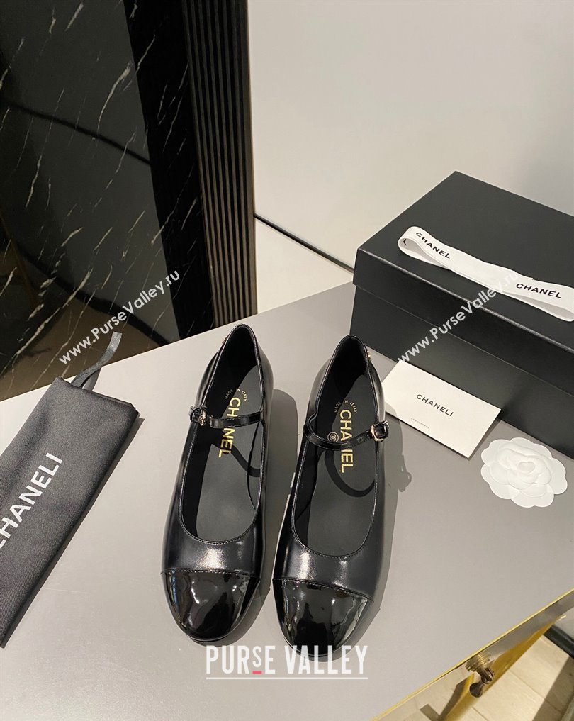 Chanel Multicolor Chain Heel 4.5cm Lambskin Mary Janes Black 2024 (modeng-24040104)