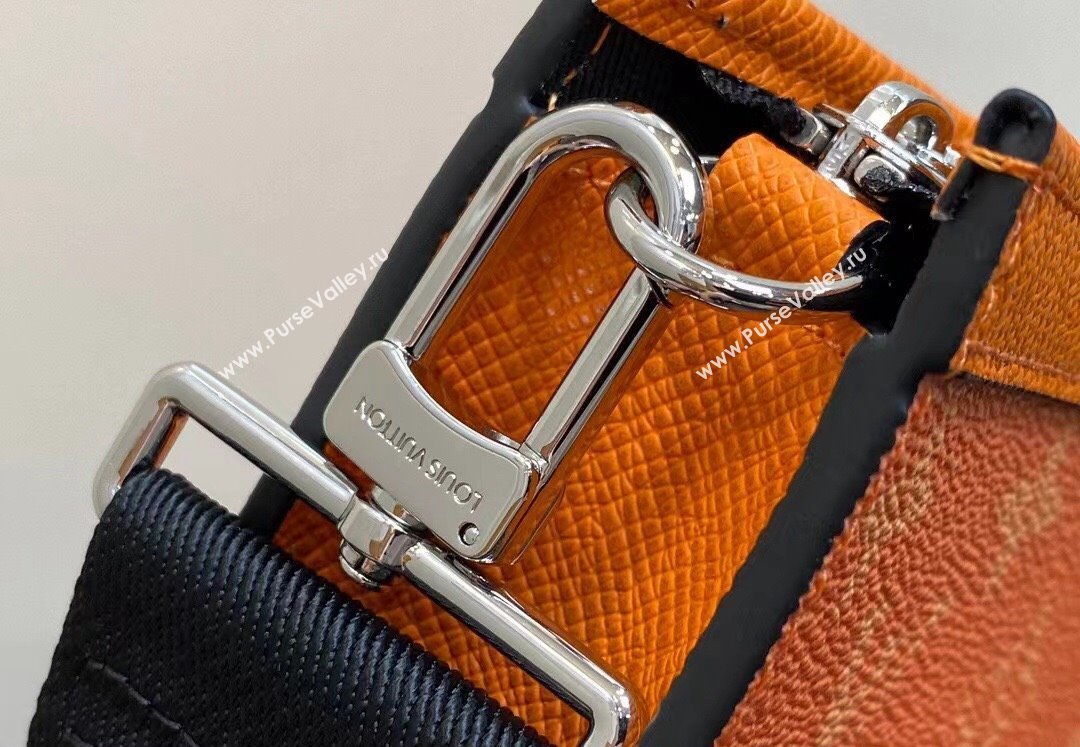 Louis Vuitton Taiga leather and Monogram canvas Gaston Wearable Wallet Bag Orange 2024 (kiki-24040131)