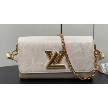 Louis Vuitton Epi grained cowhide leather Twist West Bag M24550 Quartz White 2024 (kiki-24040102)