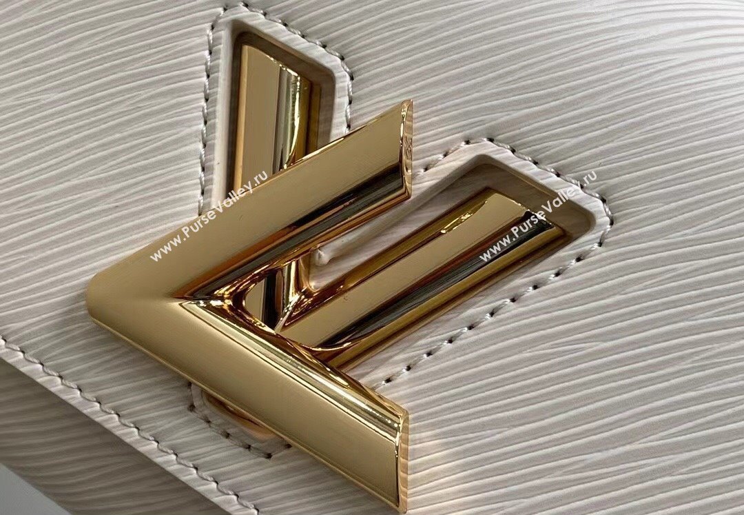 Louis Vuitton Epi grained cowhide leather Twist West Bag M24550 Quartz White 2024 (kiki-24040102)